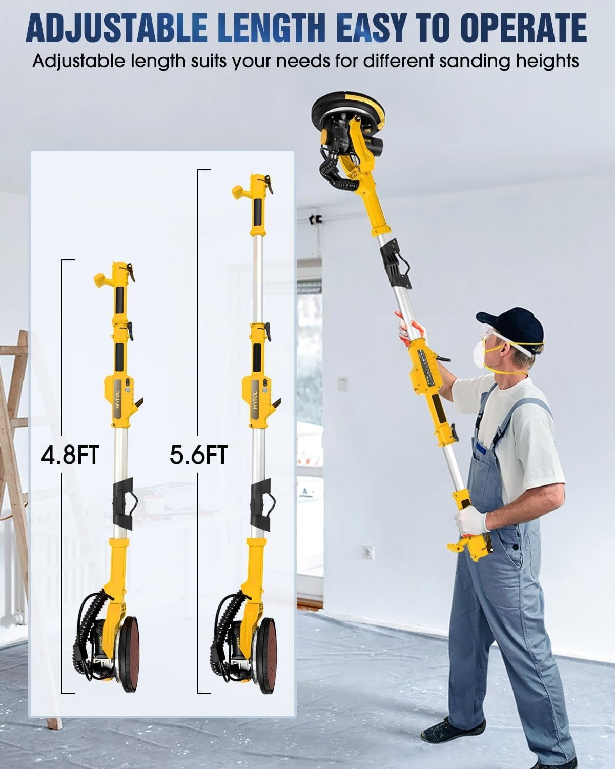 Electric Drywall Sander with Vacuum Dust Collection