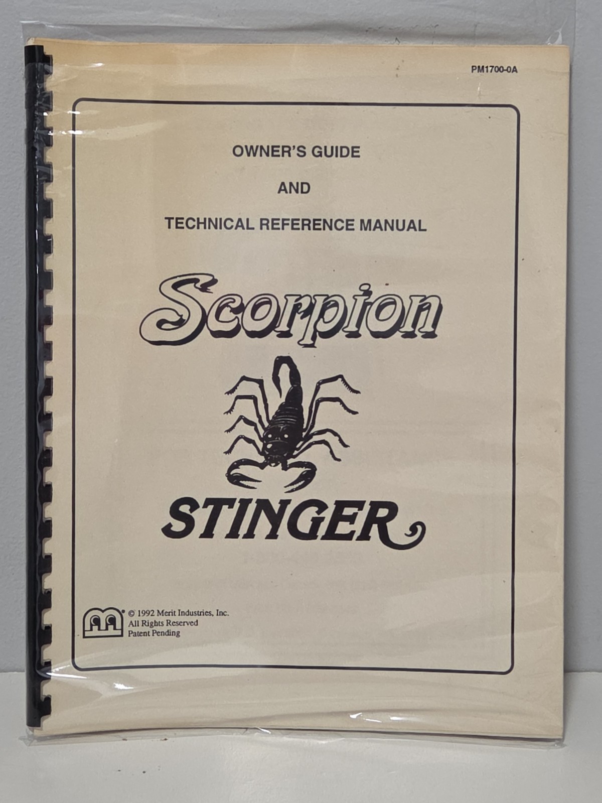 SCORPION STINGER Dart Game Owner's Guide and Technical Reference Manual