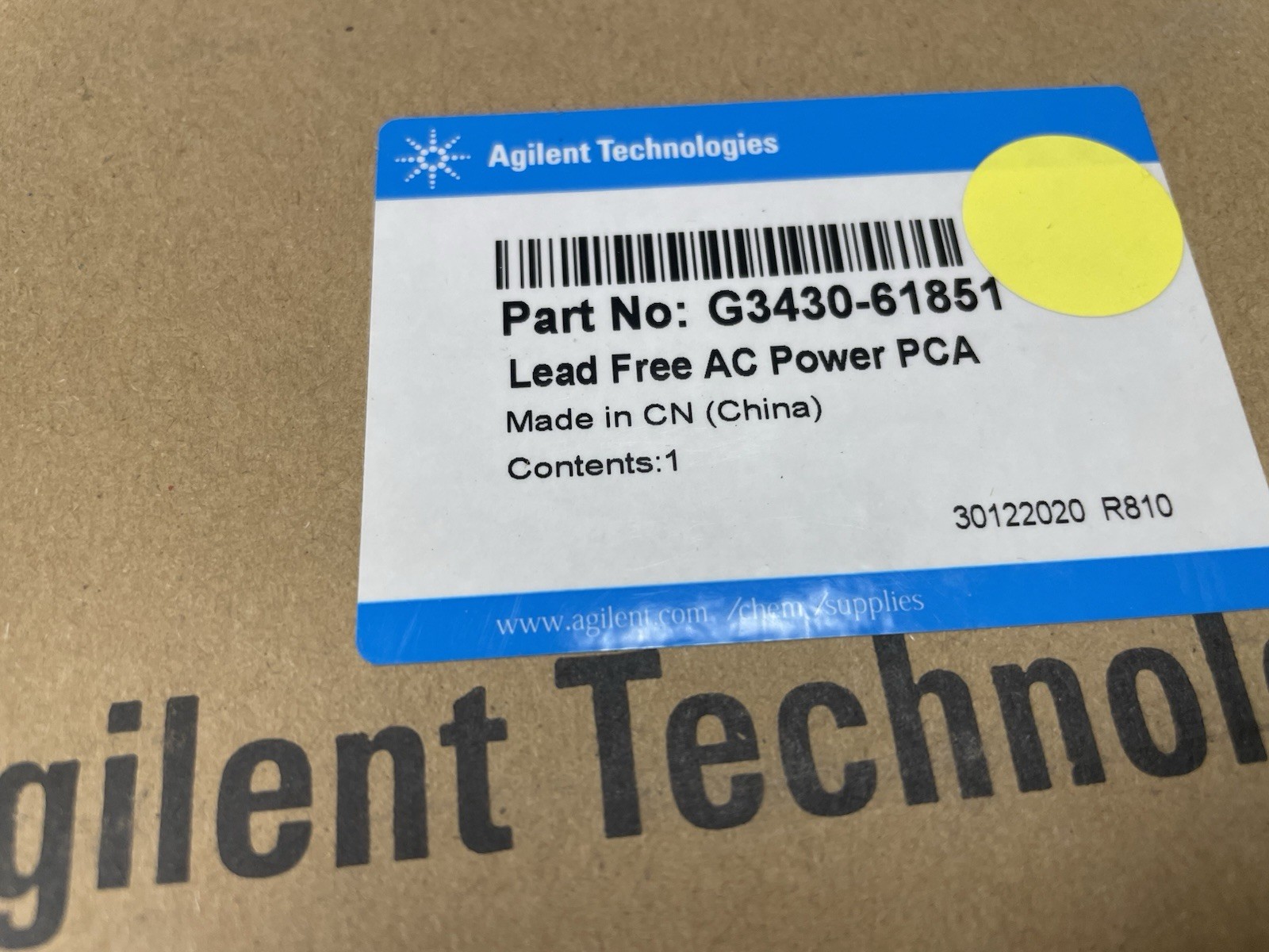 G3430-61851  Agilent Lead Free Ac Power PCA    7980 New