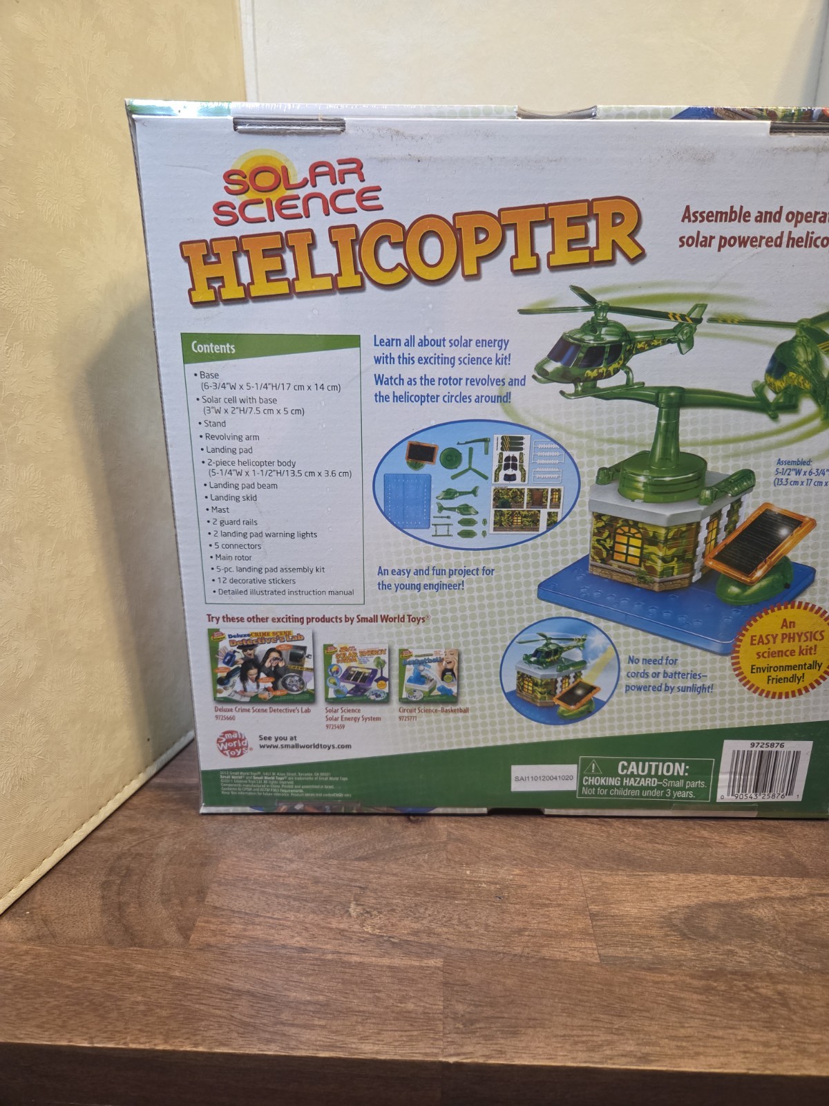 Solar Science Helicopter Kit Small World Solar Powered STEM Sealed New