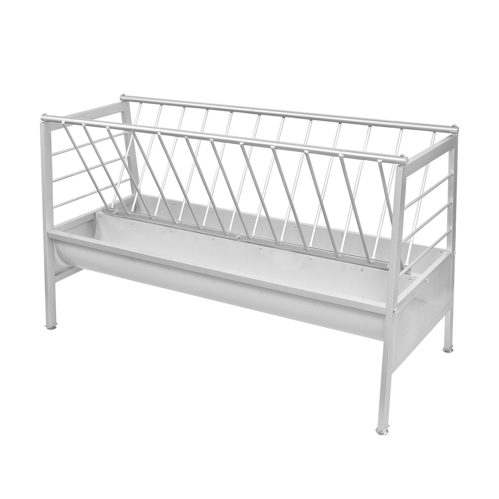 Pasture Hay Feeder 5-Feet Long 77 Gallon Livestock Feeder For Farms Sheep Sheds