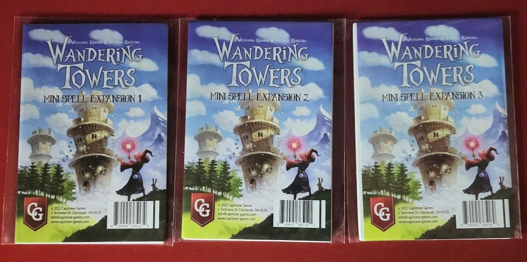 Wandering Towers Board Game Promo's 1, 2, & 3 NEW in Shrink by Capstone Games