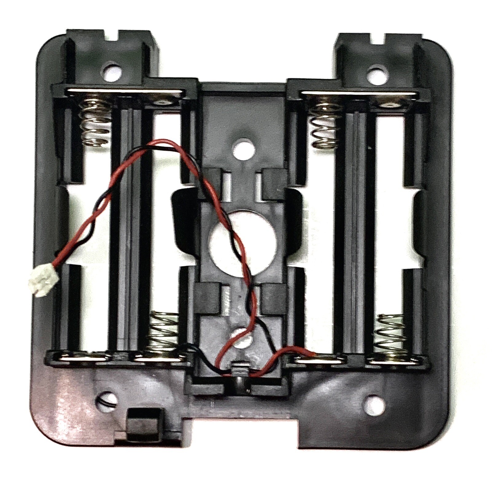 4 slots AA Battery Holder Case Box w Wire Leads & Connector Mounting Tabs HD 6V
