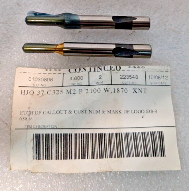 Lot of 2 Dayton 01030808 Etch DP Callouts / Cust Nums / Mark DP Logos