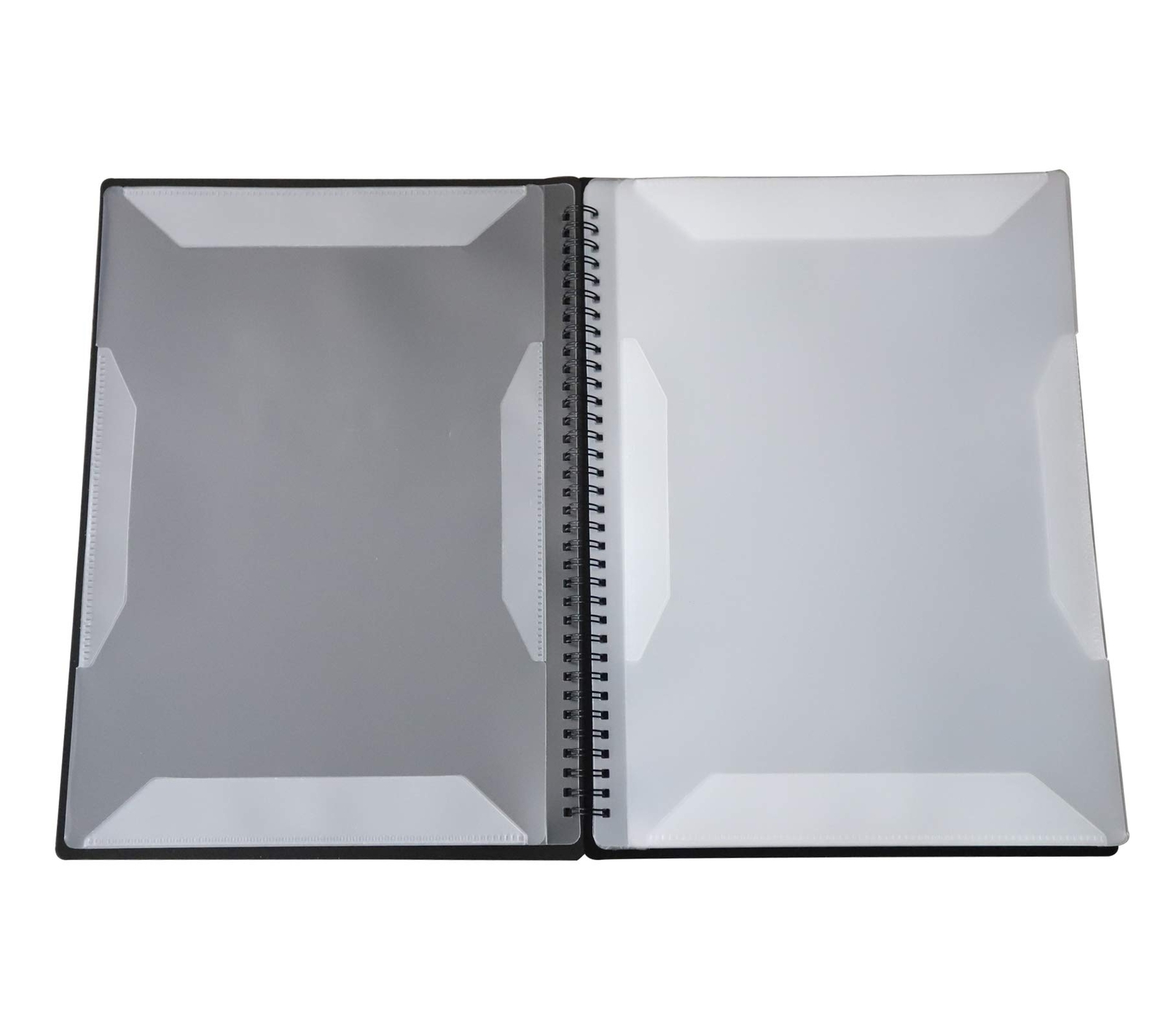 Music Folder A4 Black Plastic 20 Sleeves 40 Pages Spiral Binding Double-Sided