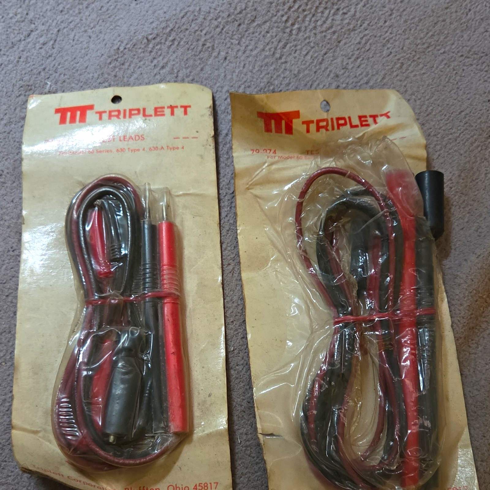 Triplett 79-374 Multimeter Test Leads PVC 4mm Banana Plug 630-A Type 4 (2 Pack)