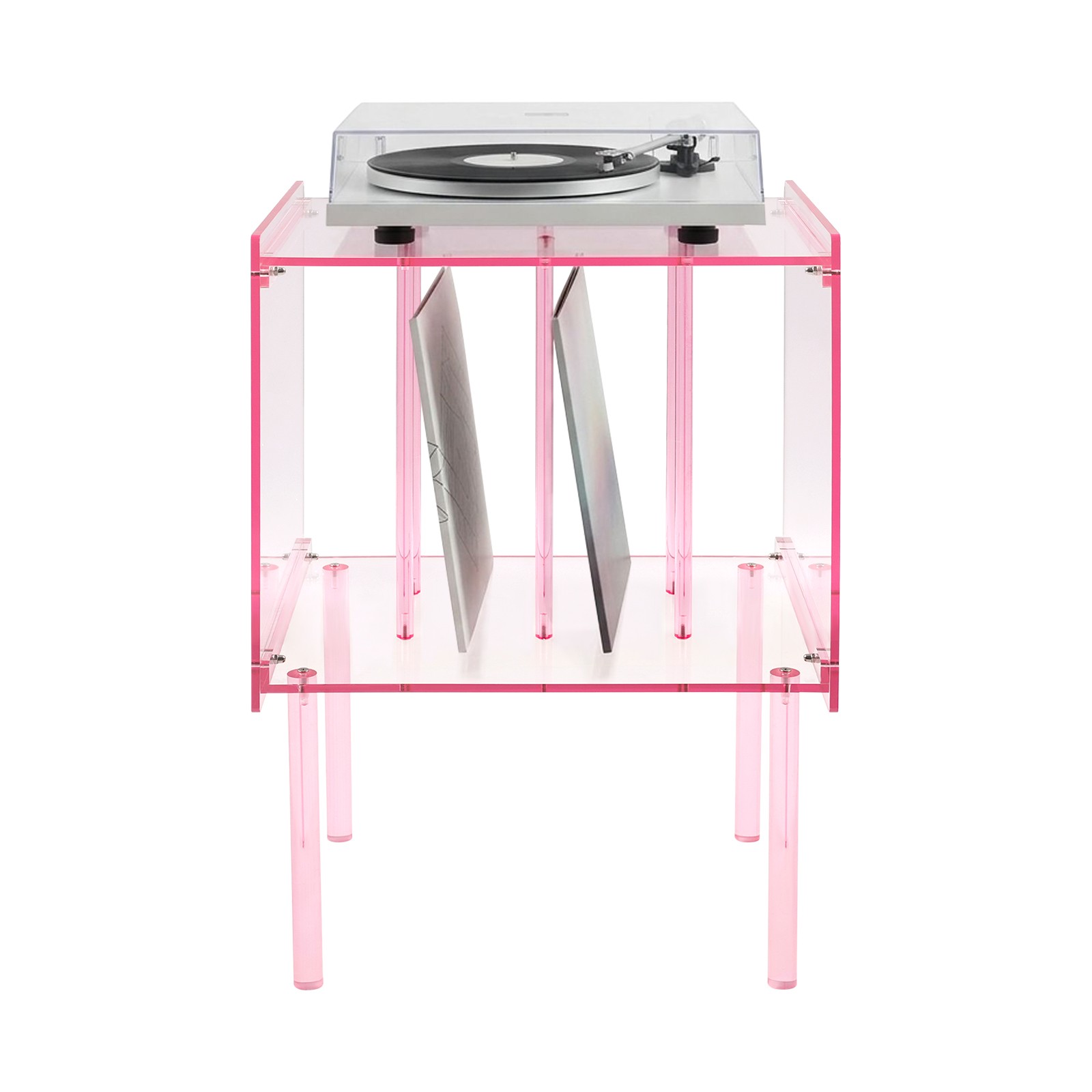 Acrylic Side Table Acrylic Record Player Stand Record Player Stand with Storage