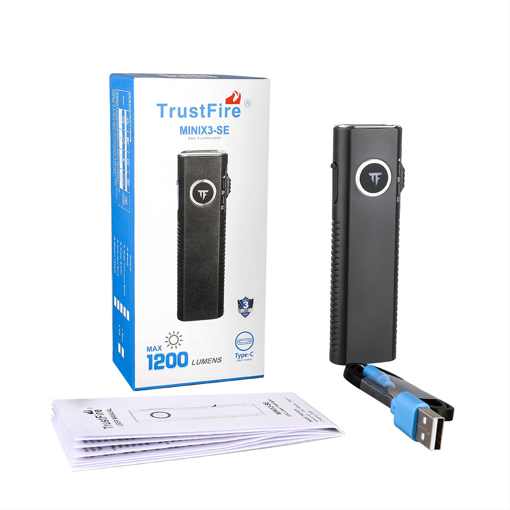 TrustFire MINIX3-SE 1200LM EDC Flashlight UV light & Laser Magnetic Rechargeable