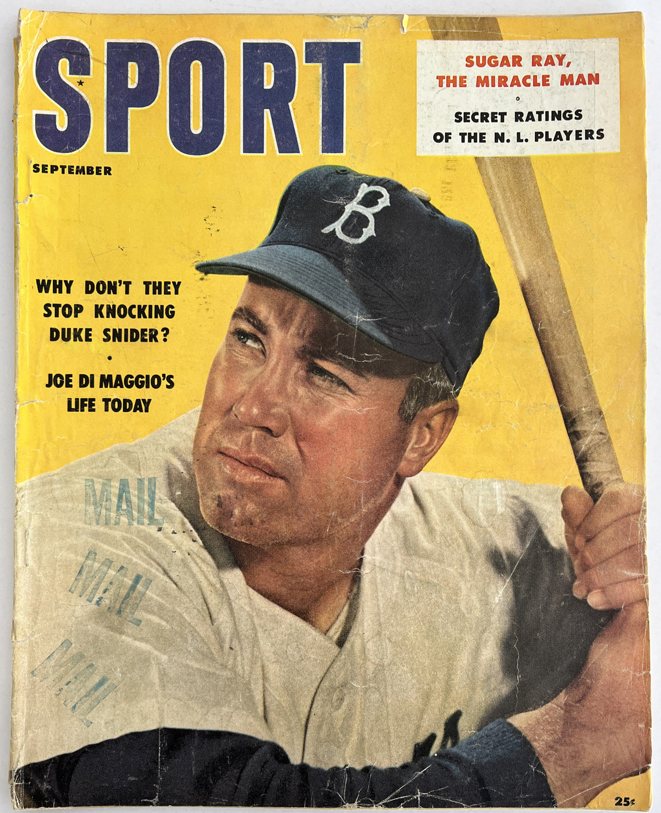Sport Magazine 1957 September, Duke Snider, Brooklyn Dodgers, Nice! (B53)