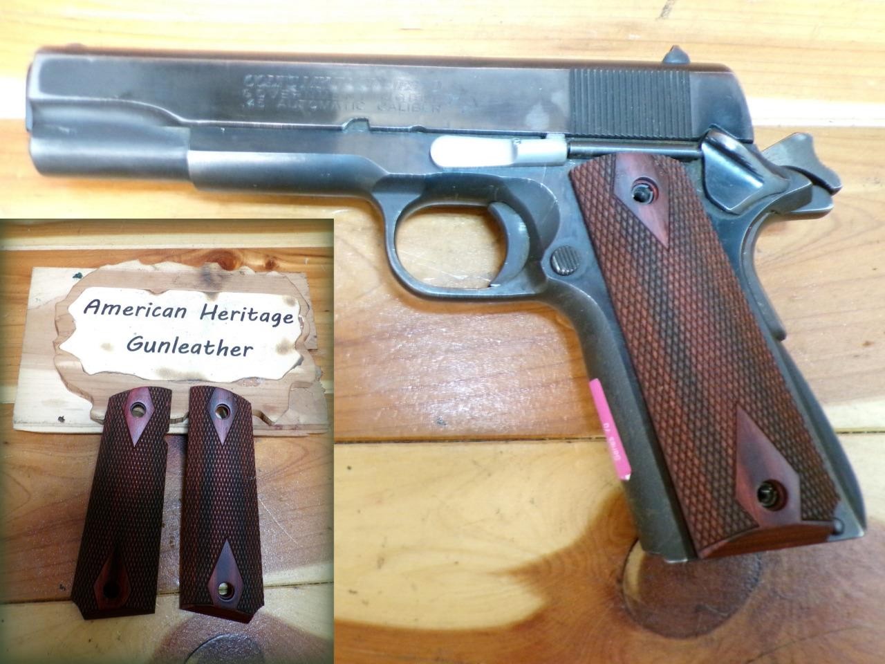 COLT FACTORY Diamond Rosewood Gun Grips for Government and Commander 1911