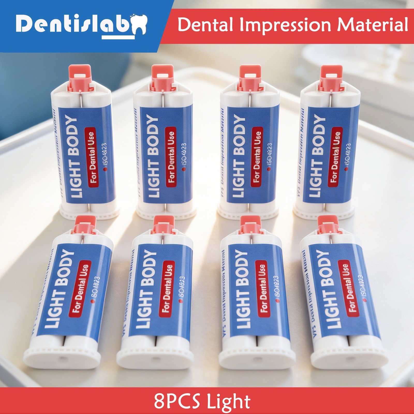 8PCS Dental VPS Impression Material Light Body Fast Set 50 ml Cartridges US