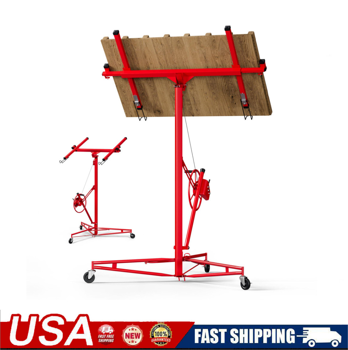 Drywall Lift 11Ft Drywall Rolling Lifter Panel 150LBS Heavy Duty Sheetrock Hoist