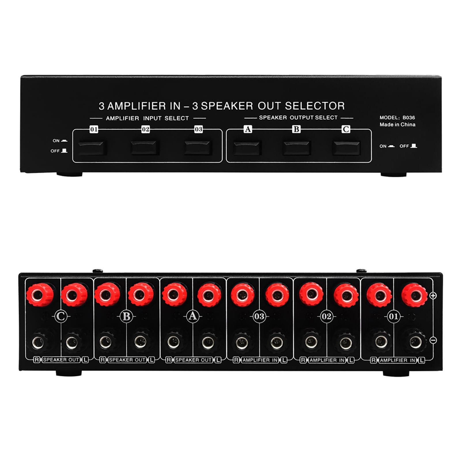CXCTCT 3 in 3 Out 300W Per Channel Speaker Amplifier Switcher