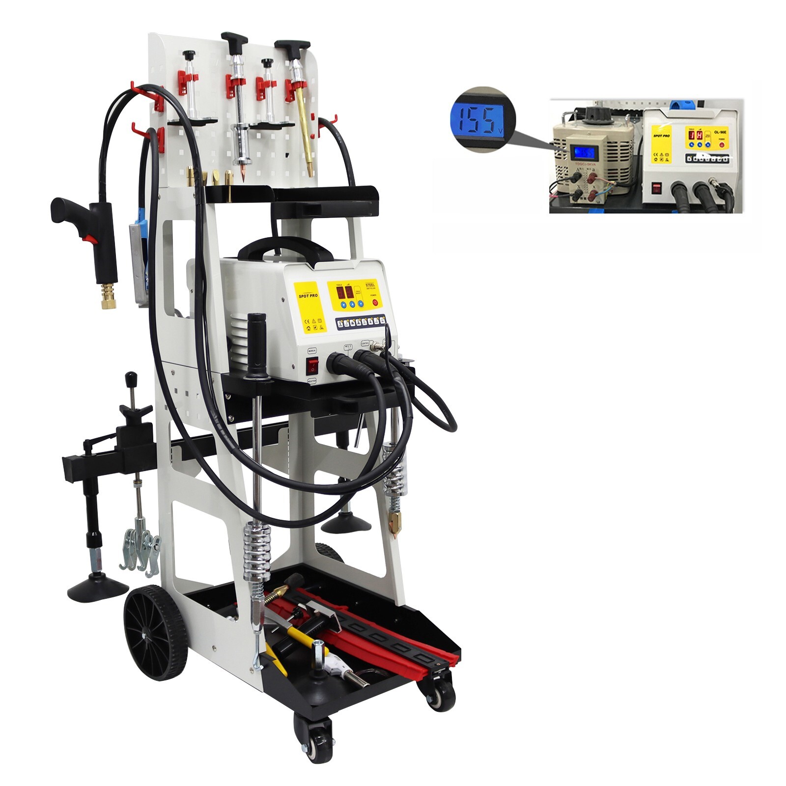 Steel Car Body Dent Pulling Machine w/Data Recovery Car Repair Spot Welder 220V