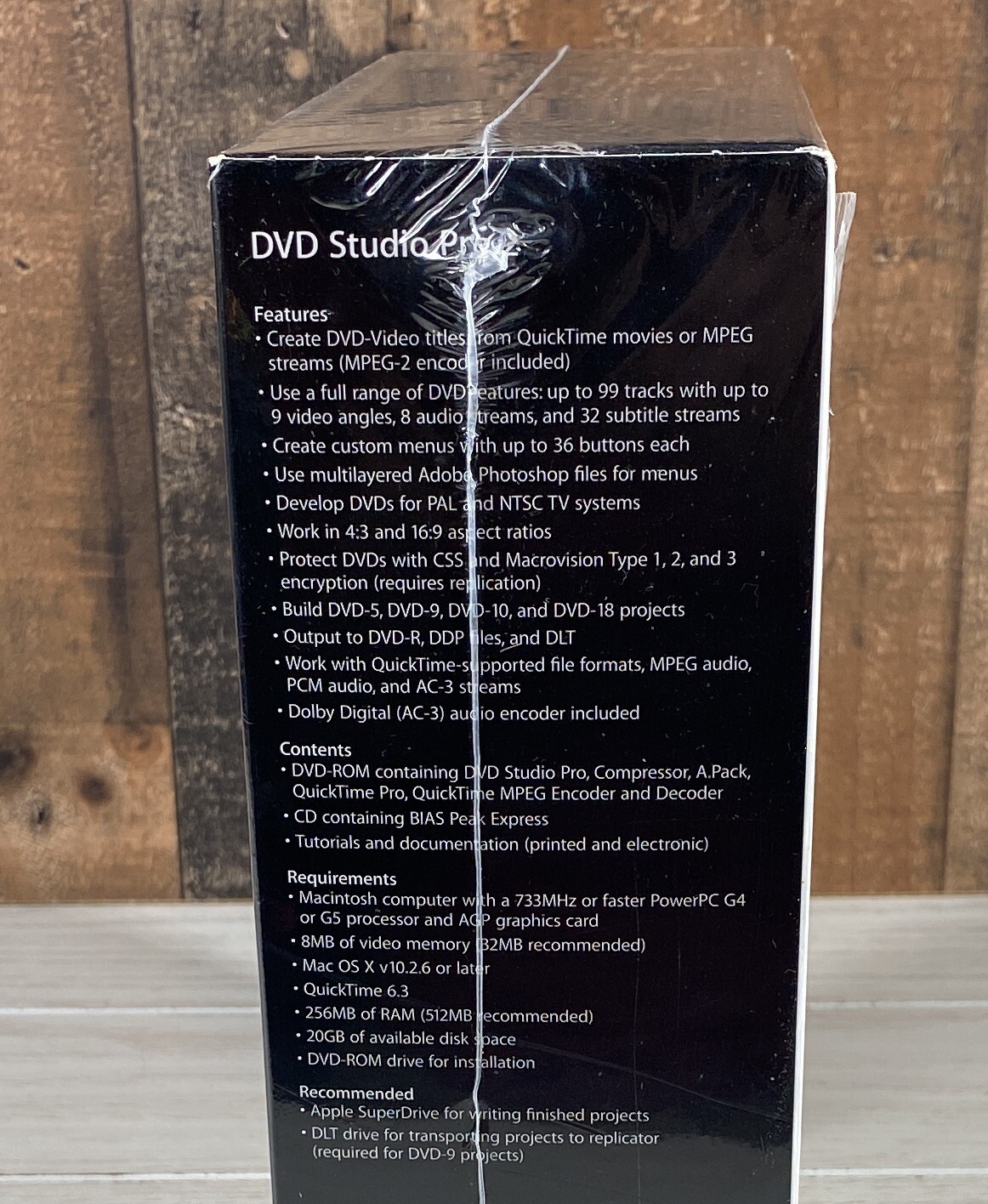 DVD Studio Pro 2 Academic Single User Version Apple Mac NEW SEALED (2003)