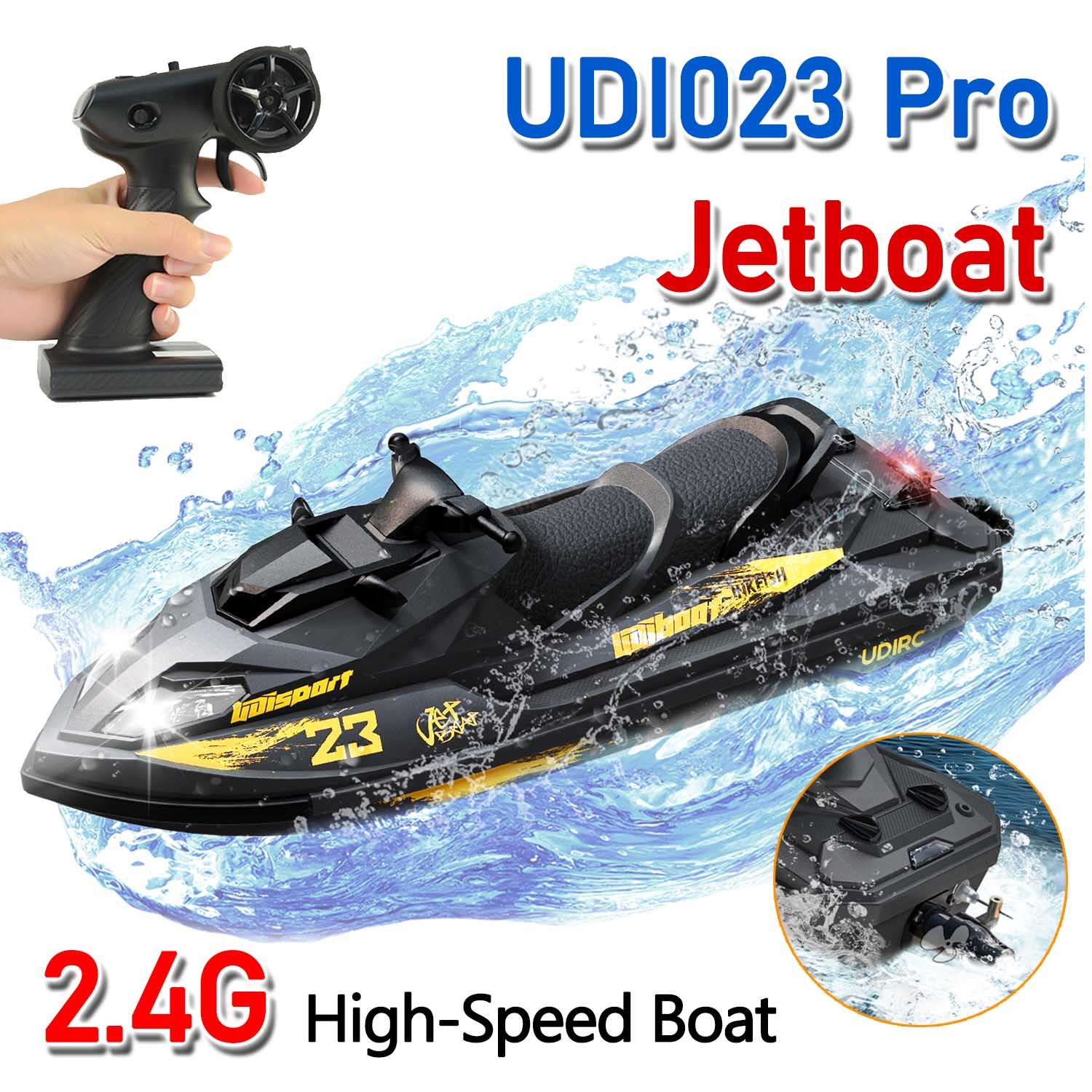 New UDI023 RC 14" Inkfish V-Hull Electric RTR Brushless Jet Ski 2.4Ghz Jet Boat