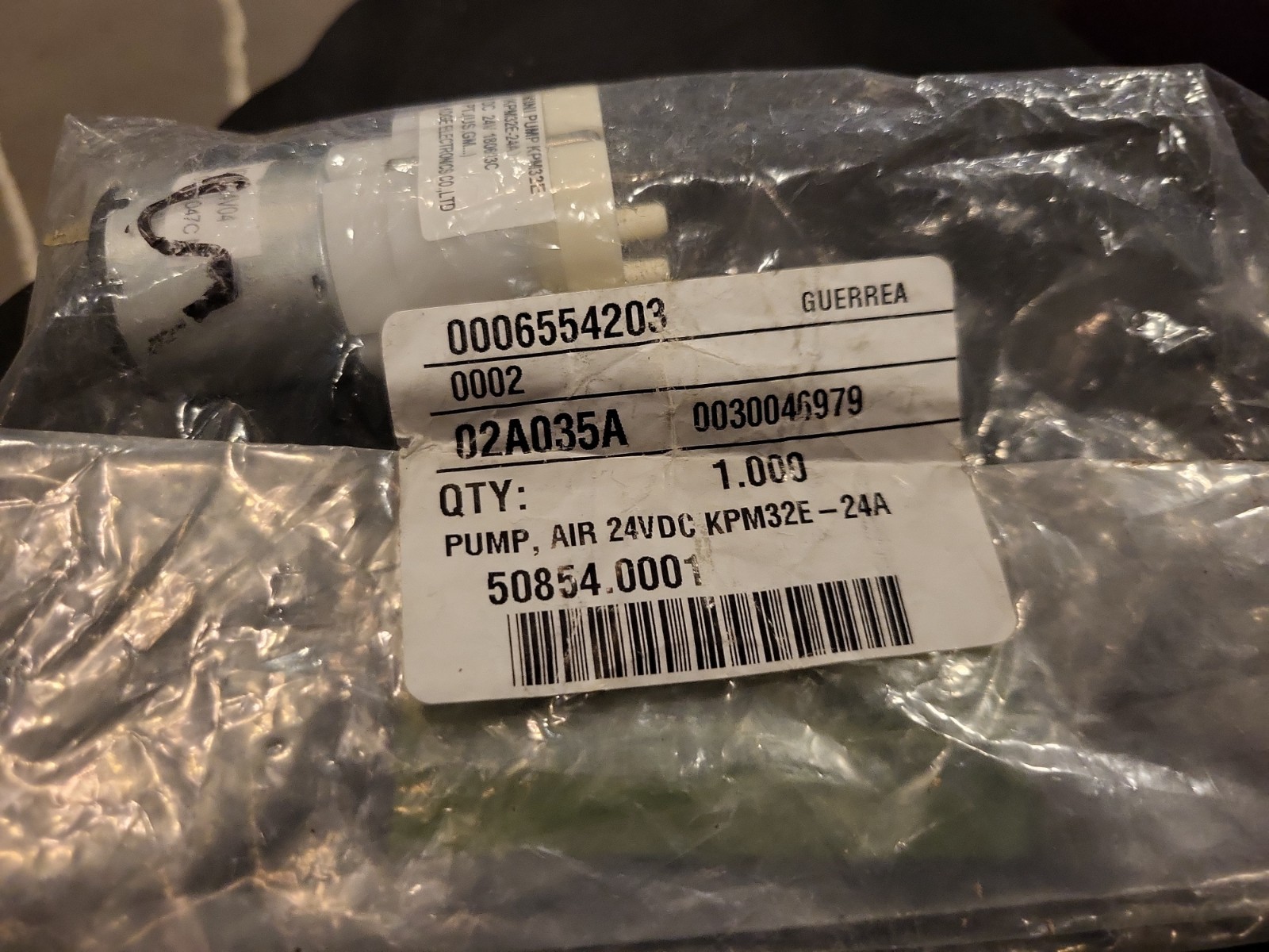 Bunn New Pump Air 24VDC KPM32E-24A Genuine OEM part 50854.0001