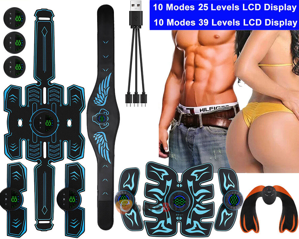 EMS Abdominal Muscle Toning Trainer ABS Stimulator Toner Fitness Binder Gym Belt