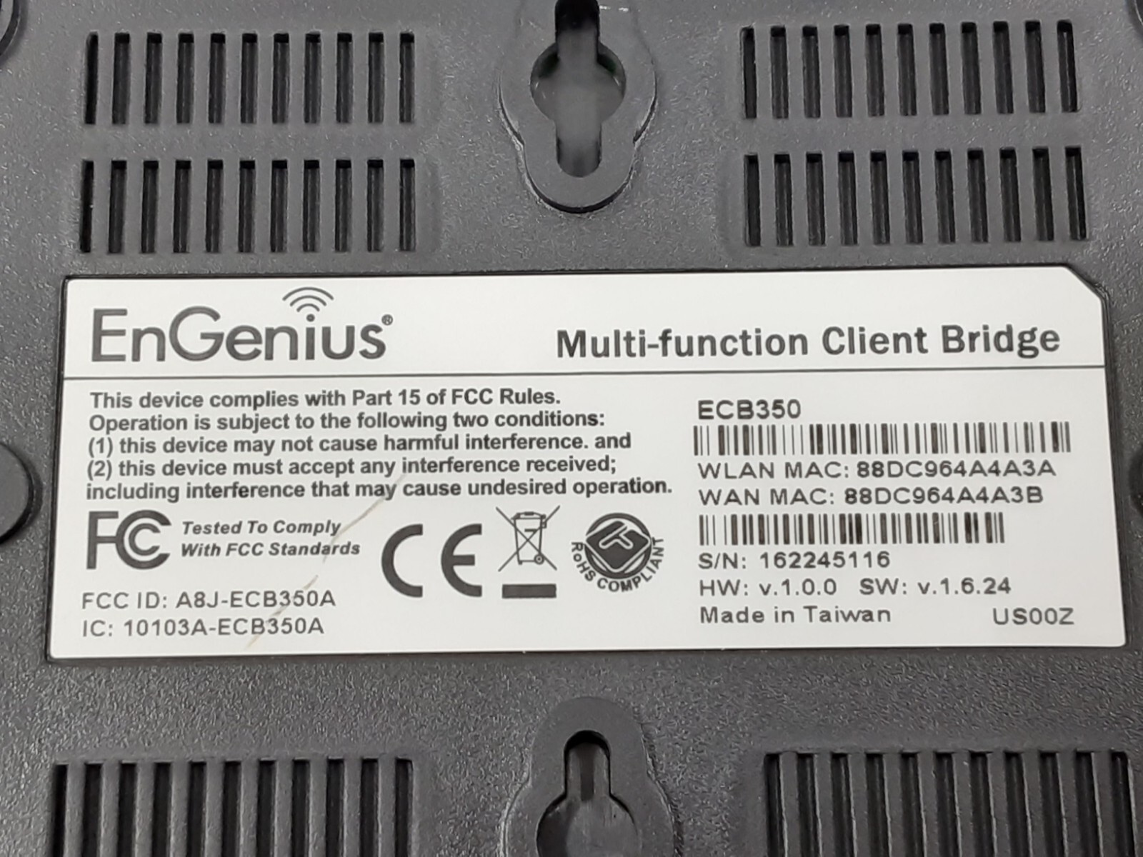 EnGenius ECB350 Wireless-N 300 Mbps Access Point Long Range Gigabit - READ!