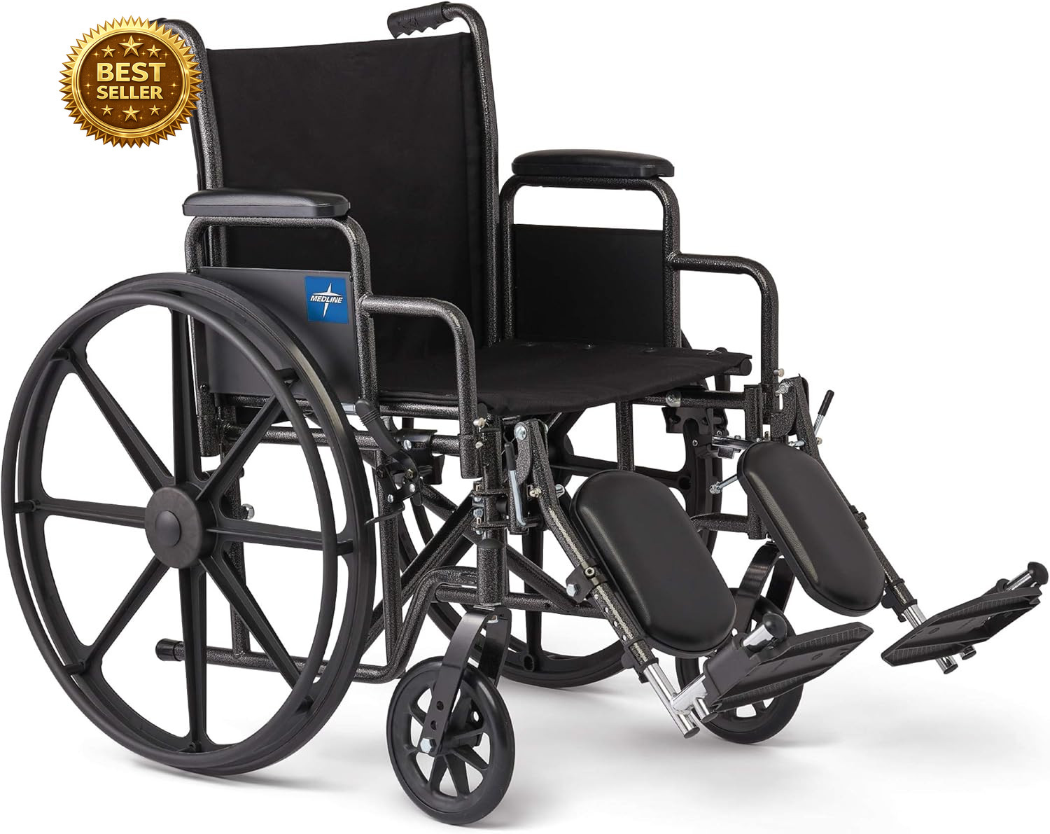 Comfortable Folding Wheelchair 20" Seat Elevating Footrests Swing Arms