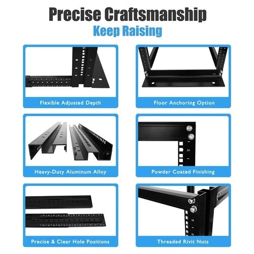 New 27U 4 Post Server Rack Open Frame Data Network Enclosure19" Adjustable Depth