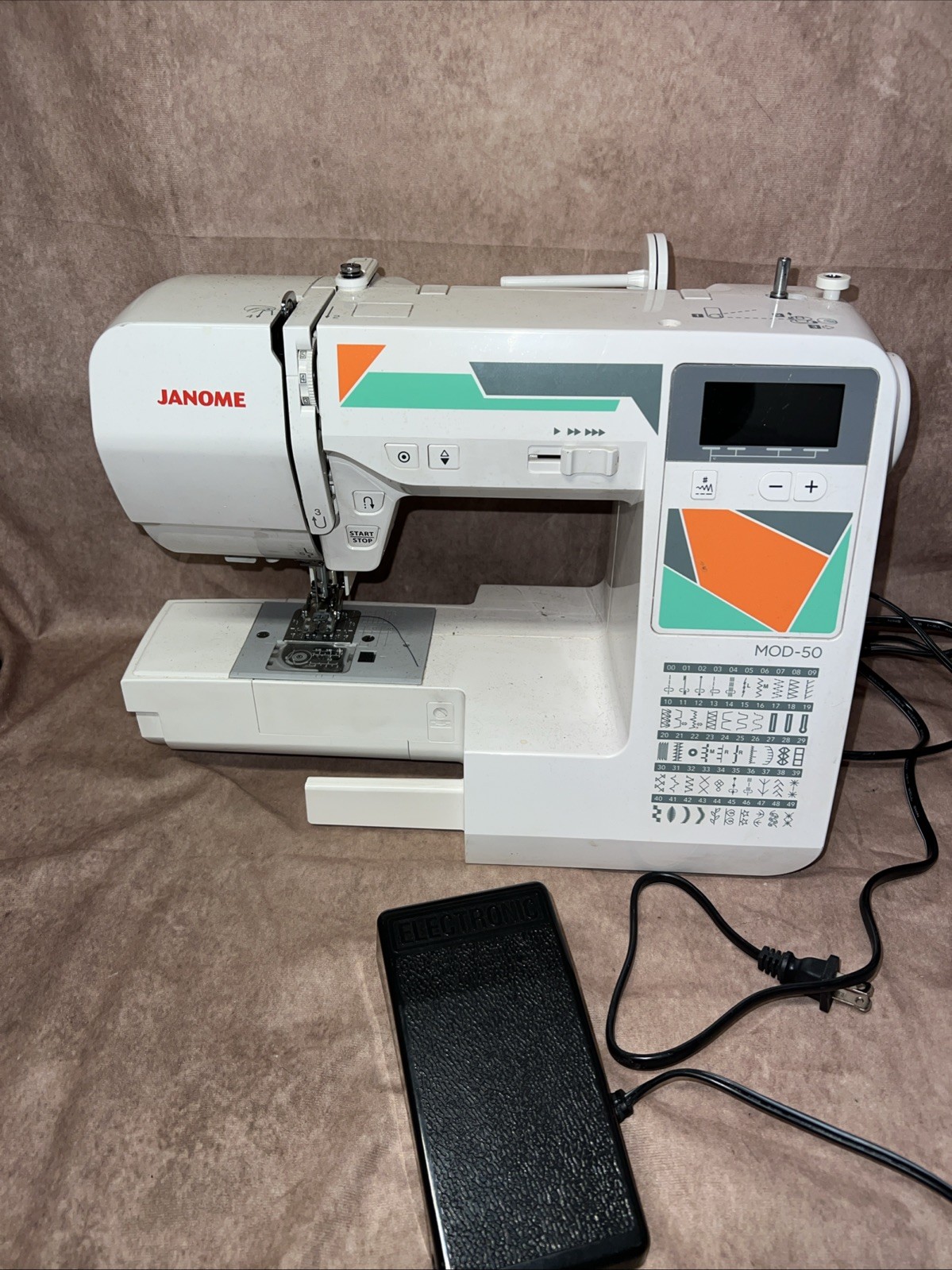 MOD-50 Computerized Sewing Machine with 50 Built-In Stitches, 3 One-Step See Pic