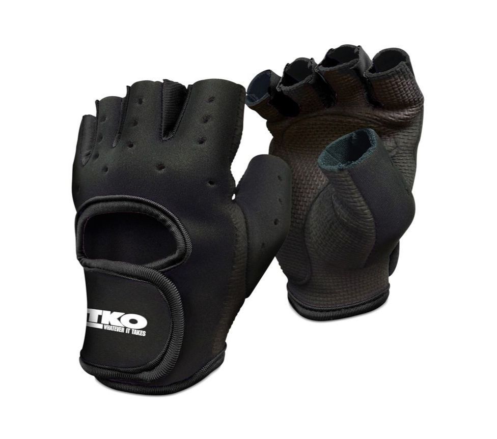 $99 Tko Universal Black Athletic Fitness Padded Workout Fingerless Gloves Size S