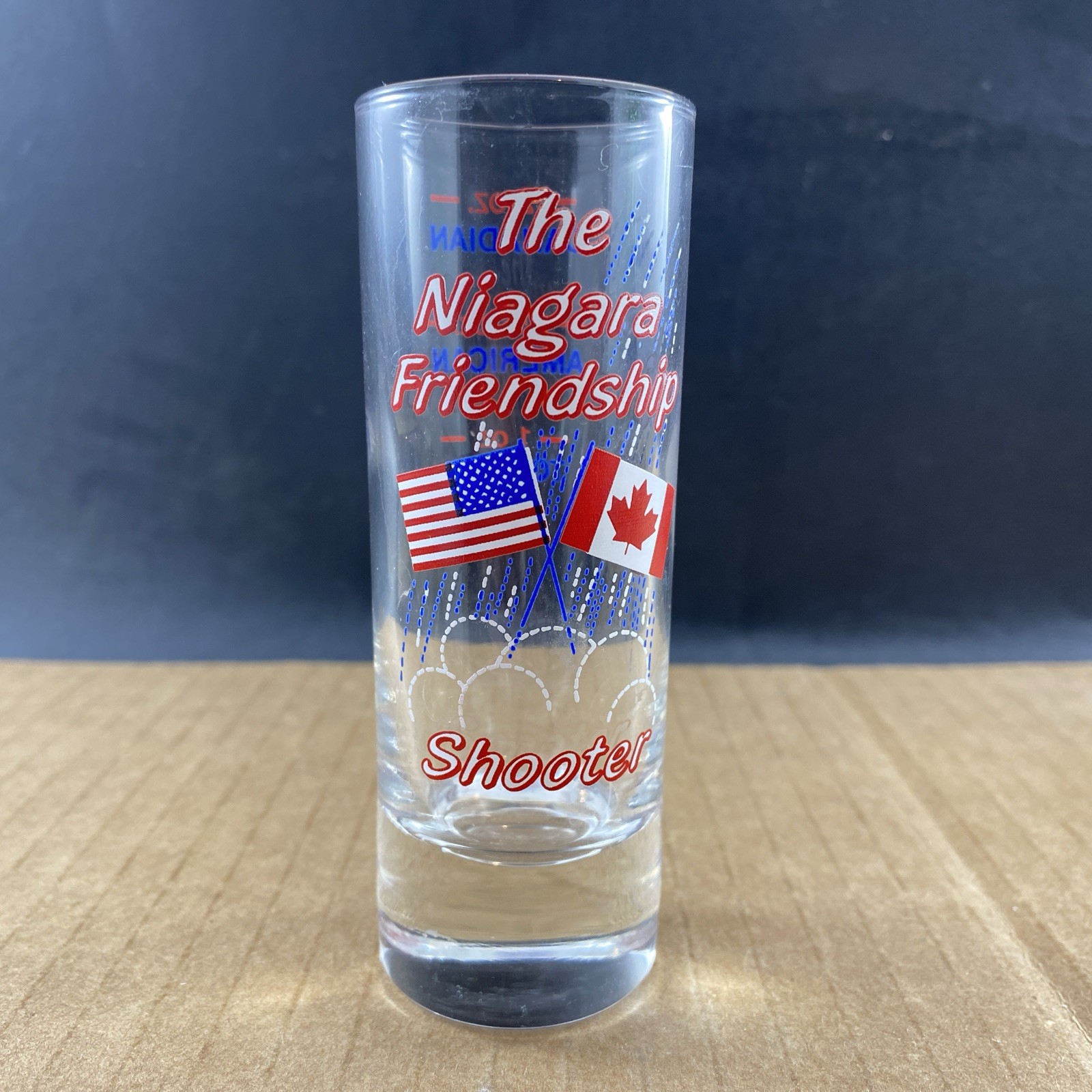 The Niagara Friendship Shooter 4in. shot glass, COMB SHIP $1
