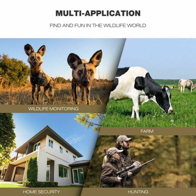 4K Hunting Trail Camera WiFi Bluetooth 30MP Wildlife Waterproof Cam Night Vision