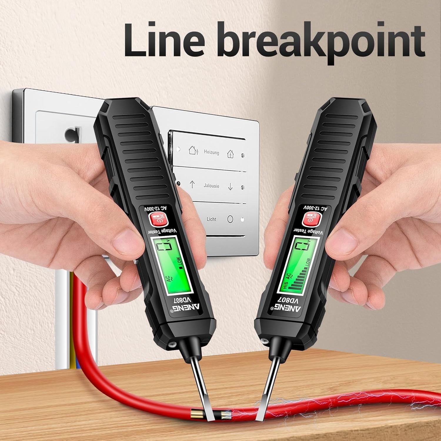 Non Contact Voltage Tester,Electrical Tester Pen, Range AC Voltage,Light Bulb...