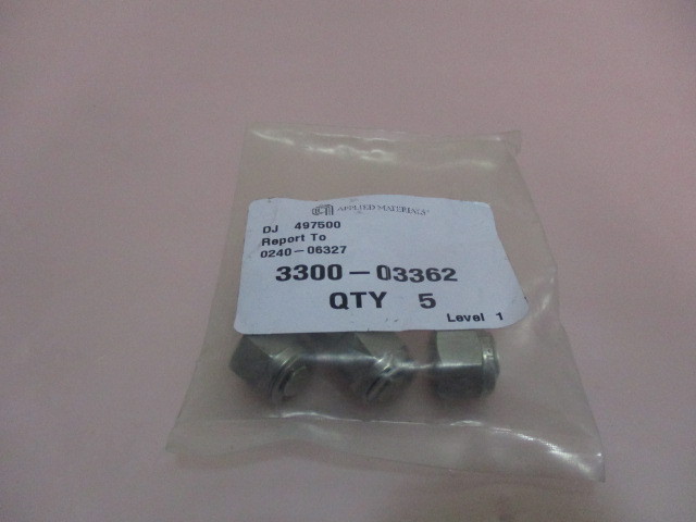 5 AMAT 3300-03362, TBG Plug 3/8T Hex SST. 423186