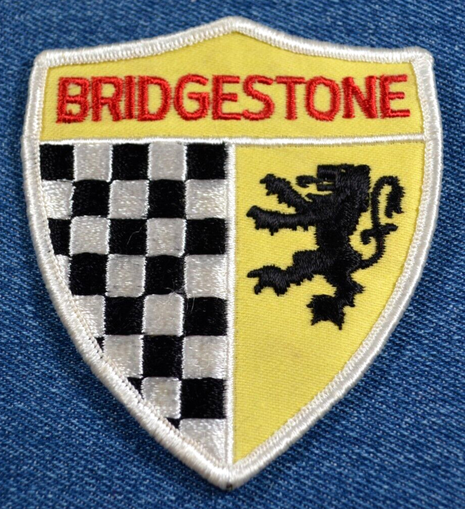 NOS 70s Vintage Original Bridgestone Motorcycle 3.5" Patch - Biker Chopper Hog