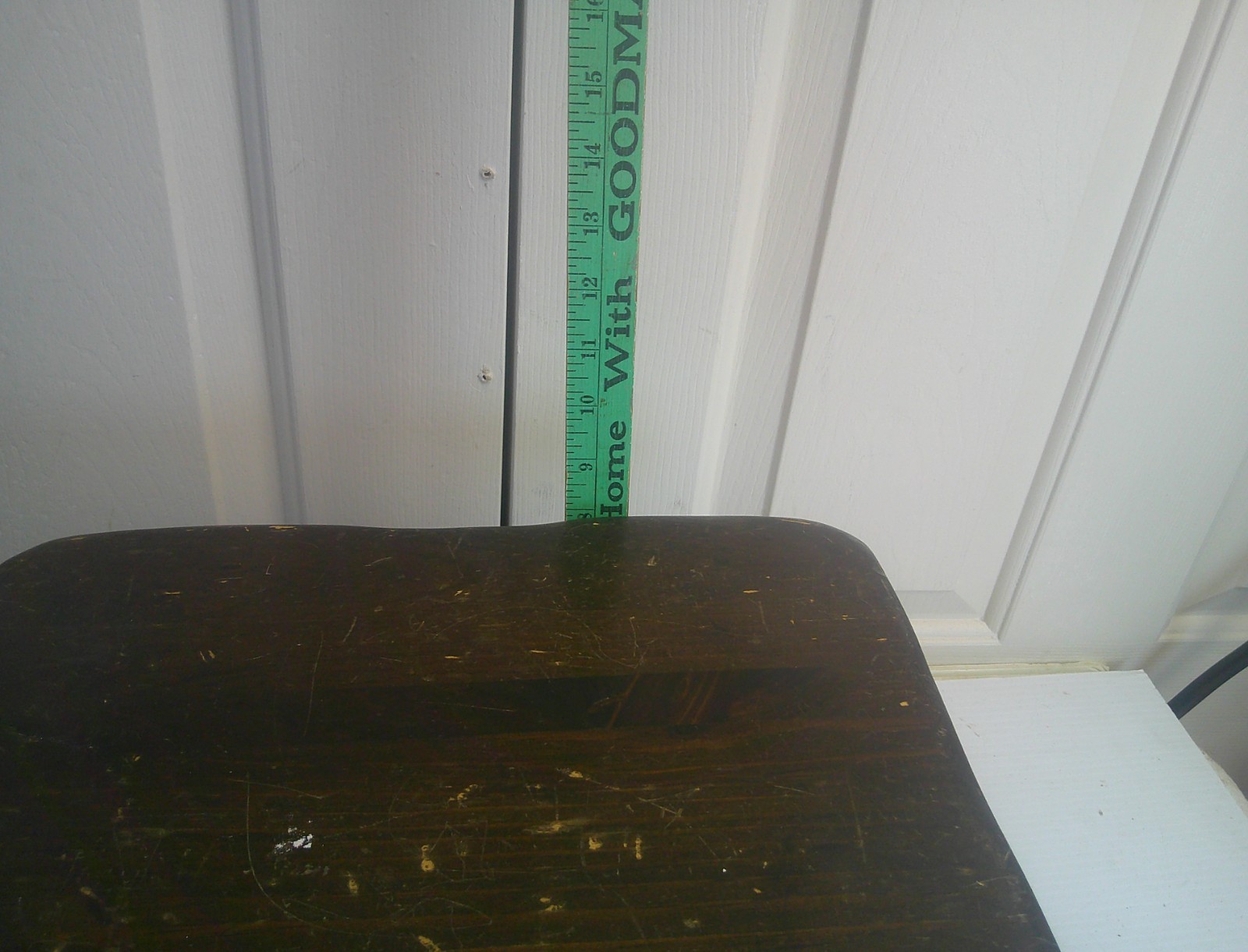 Retro small Foot Stool wood Mid Century