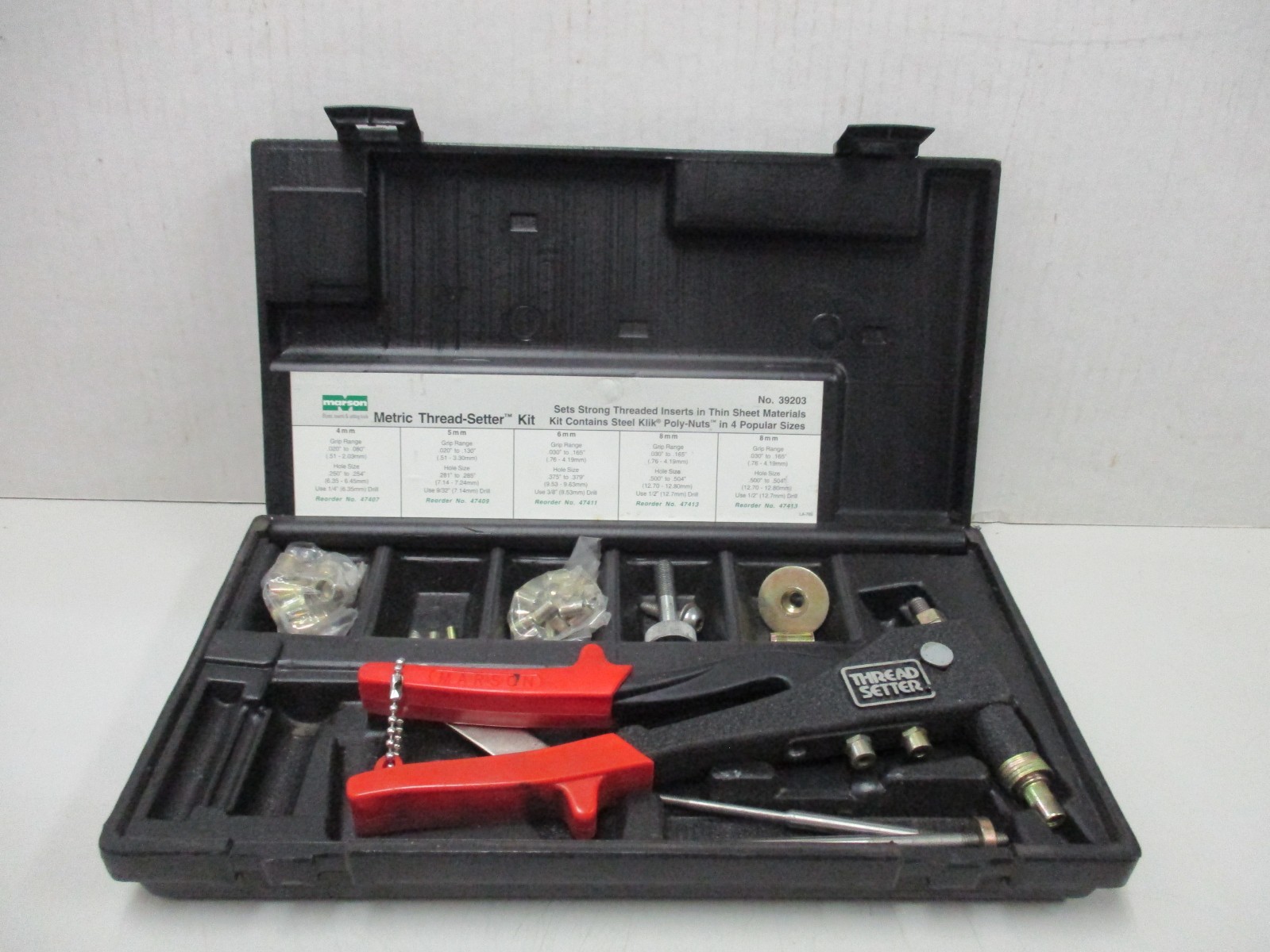 Marson Metric Thread-Setter Kit No. 39203