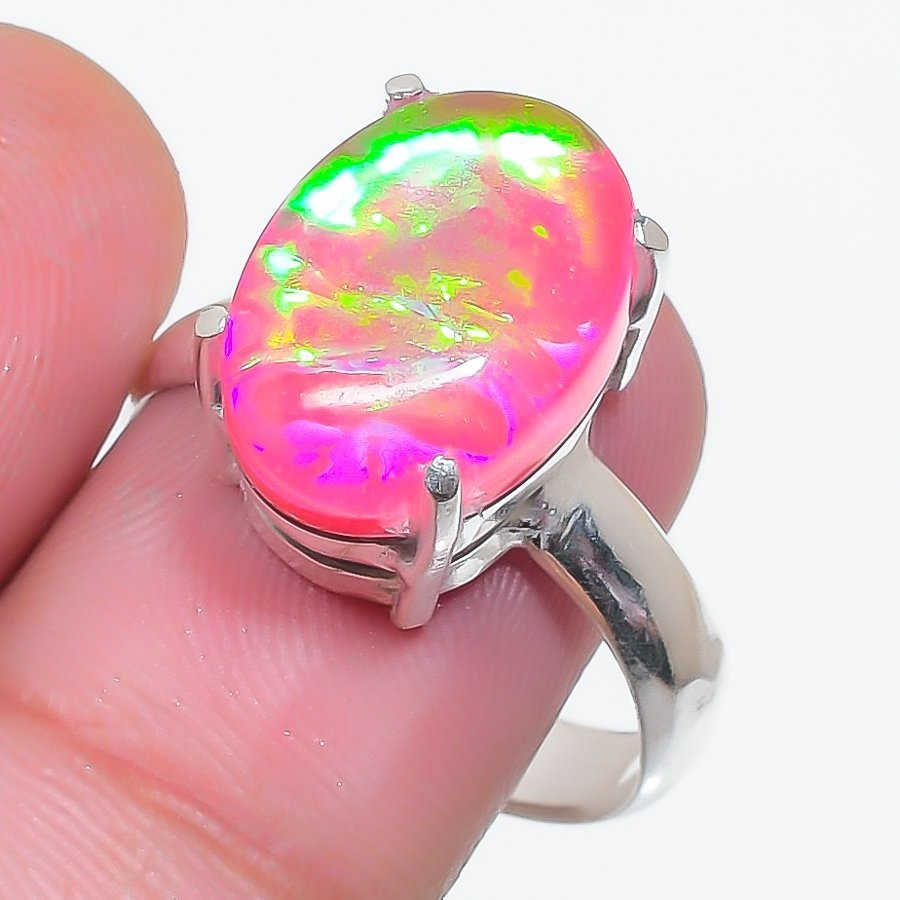 Triplet Opal Gemstone 925 Sterling Silver Jewelry All Size Ring For Gift