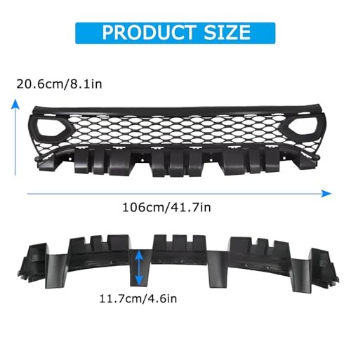 Front Upper Lower Grille For 2015-2023 Dodge Charger SRT Scat Pack LOWER+UPPER