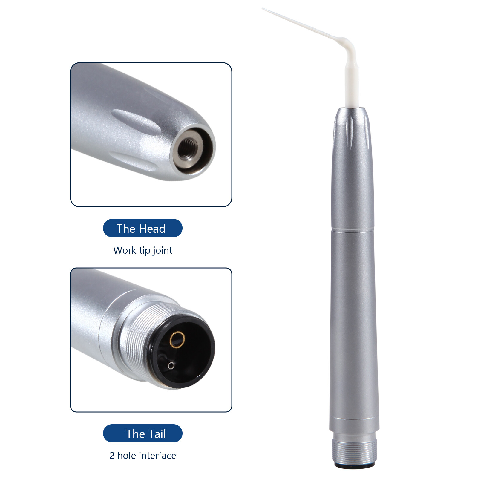 Dental Air Scaler Handpiece 5 Endo Irrigation Tips Compatible with KAV 2Hole DL