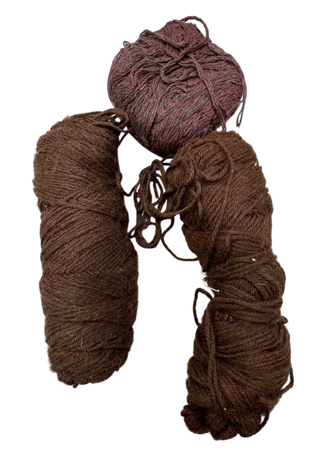 Mixed Brown & Multicolor Yarn Bundle unbranded