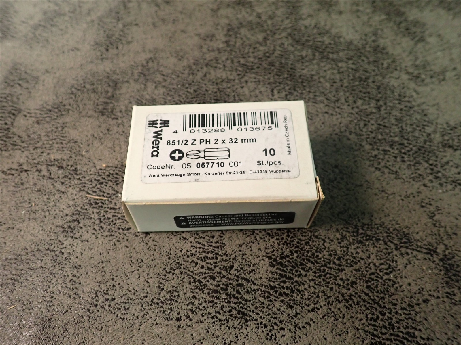 (10 Pack) NEW Wera 05057710001 851/2 Z PH 2 x 32mm Phillips Bits (BN249)