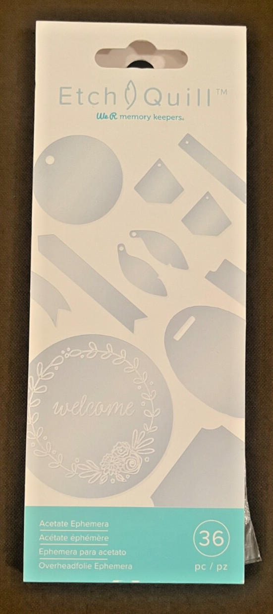 We R Memory Keepers 661150 Etch Quill - Etch Acetate Ephemera - 36 pc - new IOP