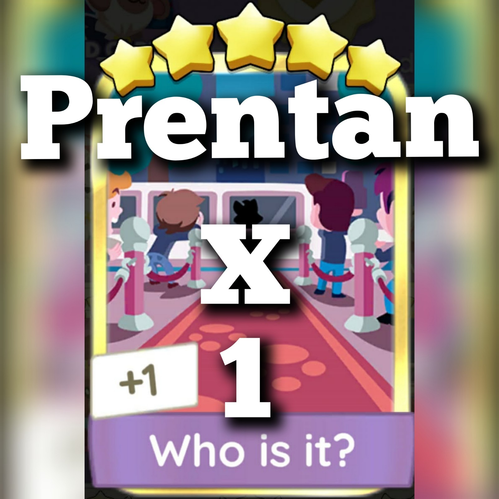 1x Who Is It? ⭐⭐⭐⭐⭐ Set 24 :- Mono_Poly_Go Golden Blitz Sticker