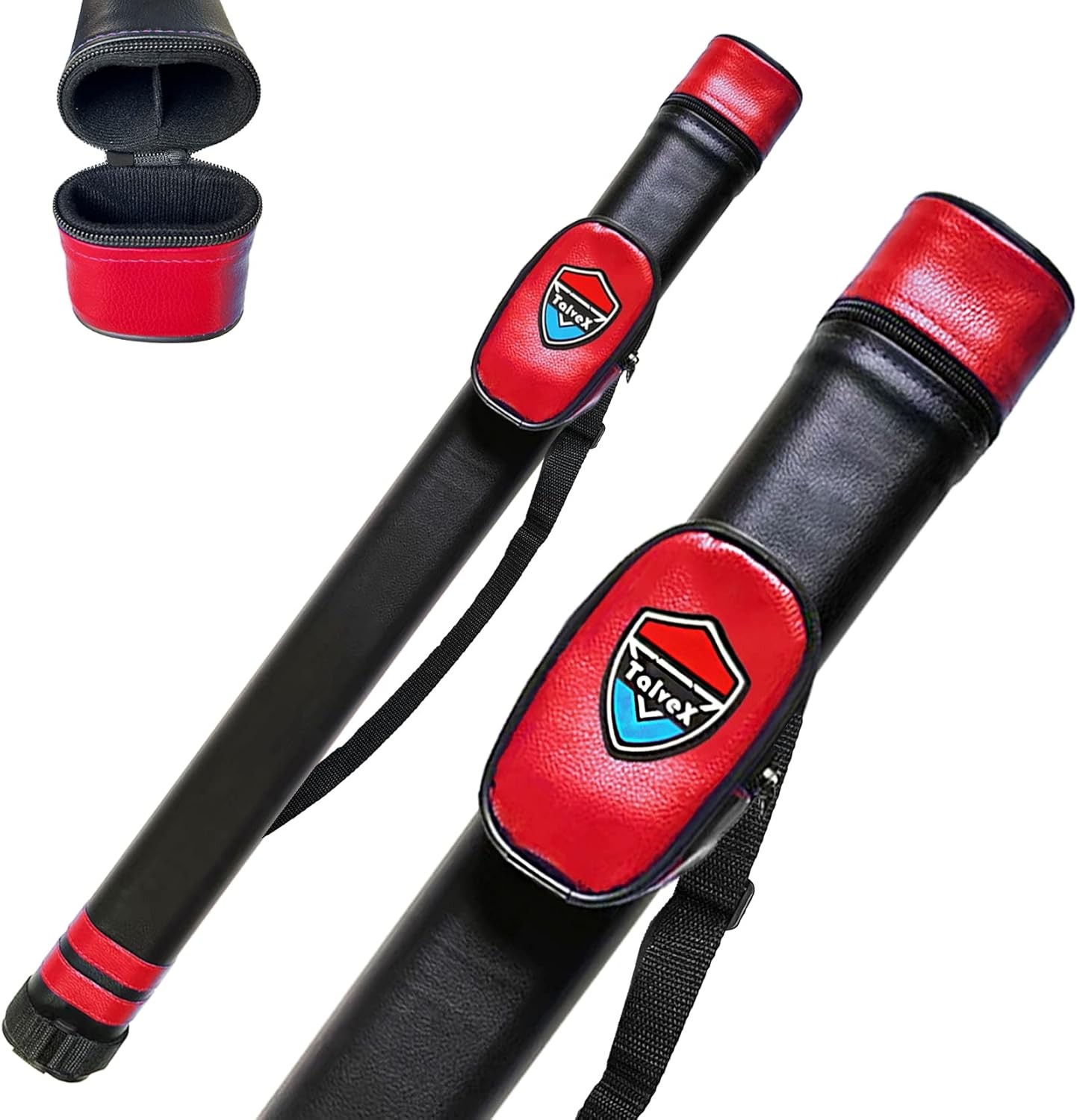 1x1 Hard cue case Pool Cue Billiard Stick 32" x 2.76" x 1.8", T02-Red