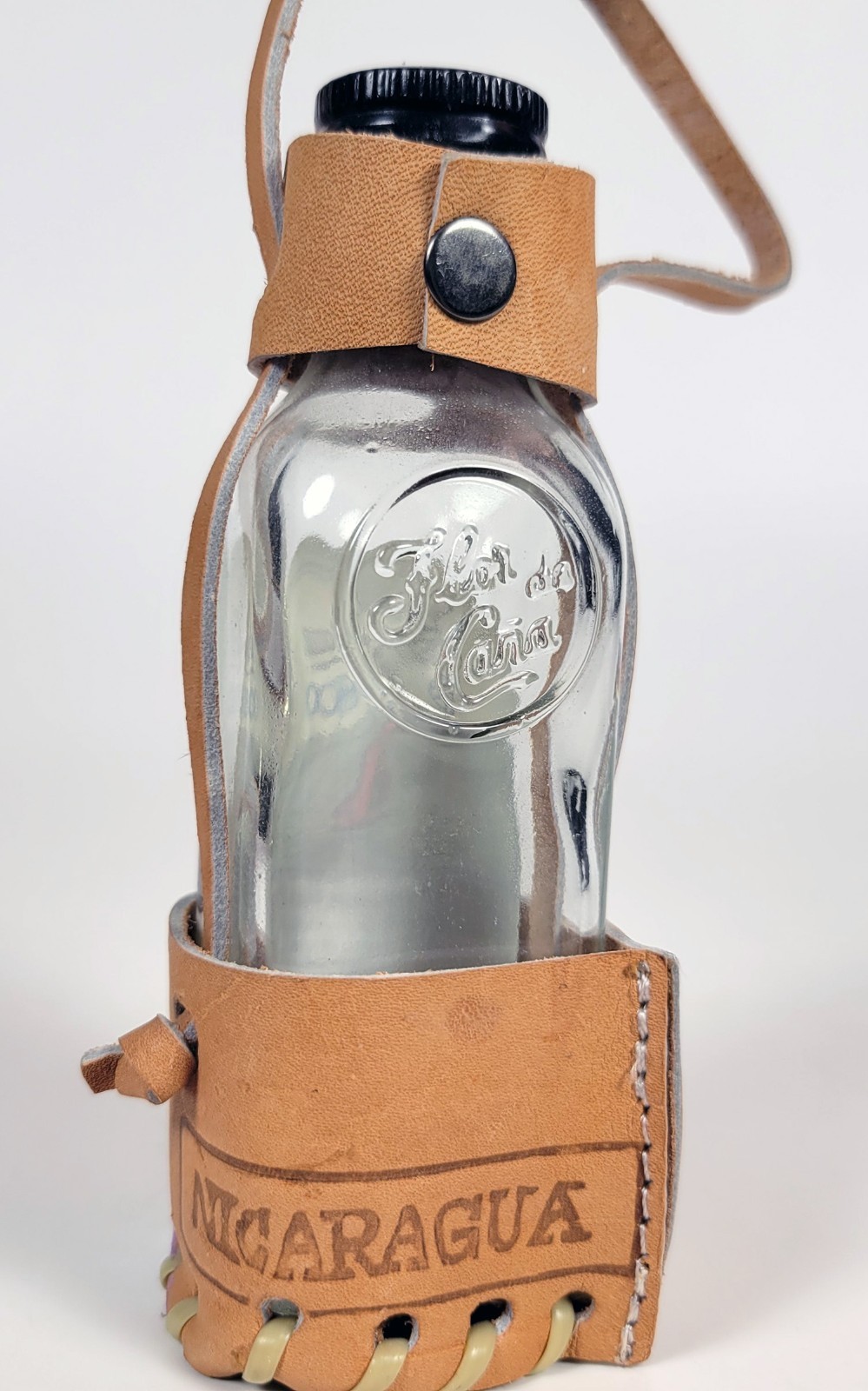 Flor de Caña Rum Sampler Bottles in Leather Case ~ Extra Seco & Grand Reserve