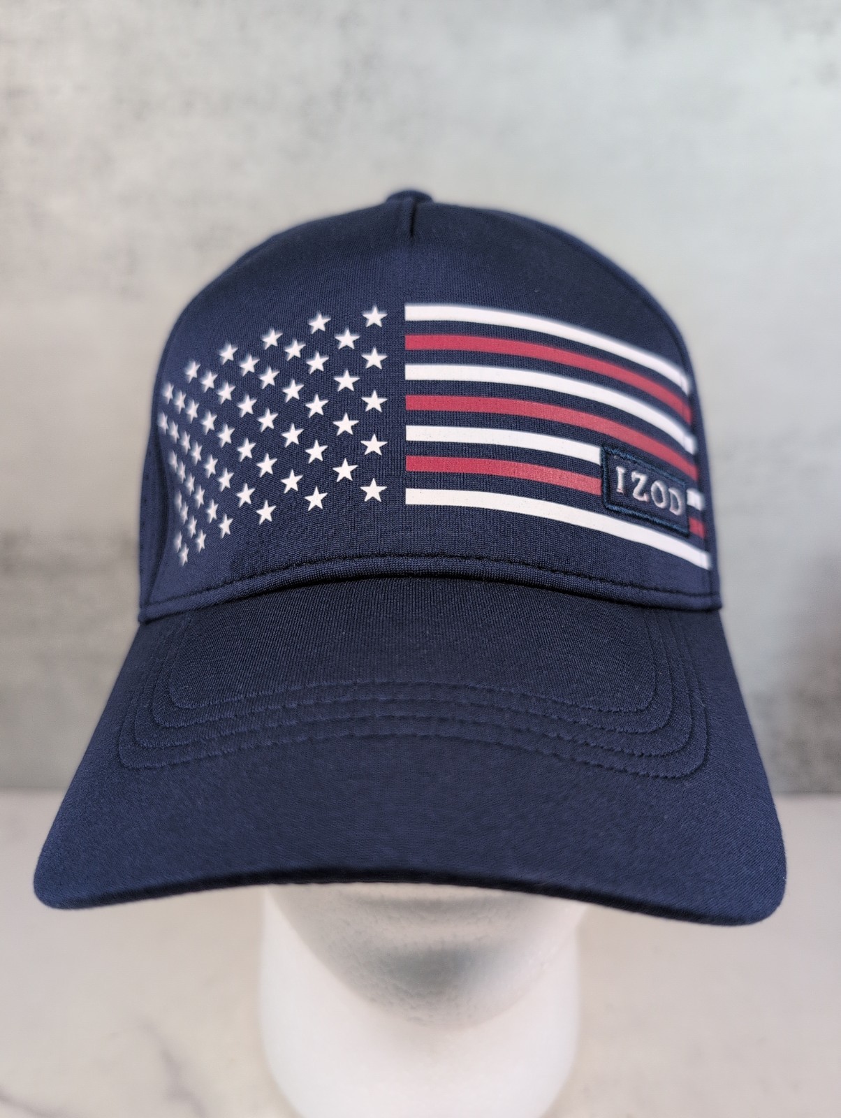IZOD USA Flag Golf/Baseball Strapback Hat Cap Navy Blue
