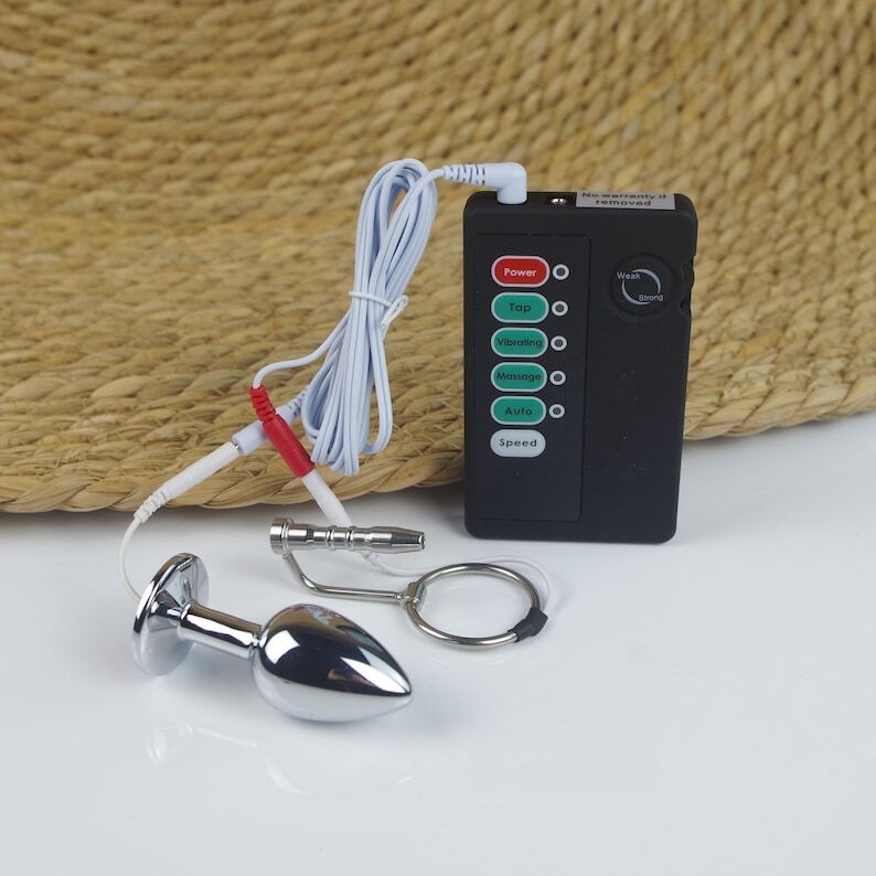 E Stim Short Sound With Plug Rubber Ring Shock Kit For Men Set Plug