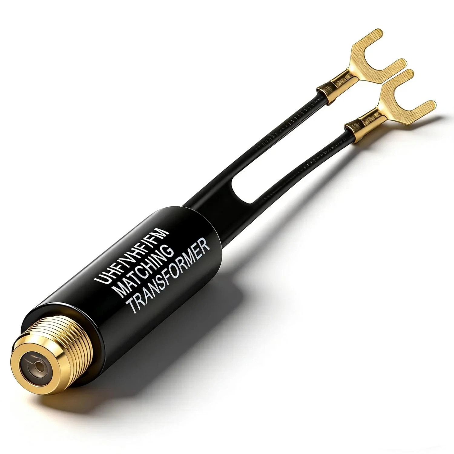 Gold Plated 75 Ohm to 300 Ohm Balun Adapter F Female Jack Antenna Transformer