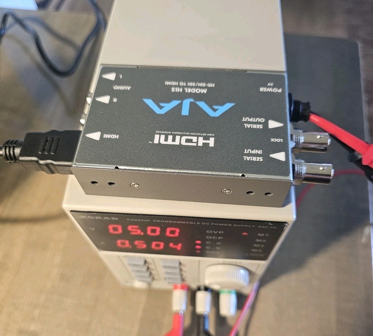 AJA Model HI5 HD-SDI/SDI To HDMI Converter ( No AC Adapter) - Bench Tested