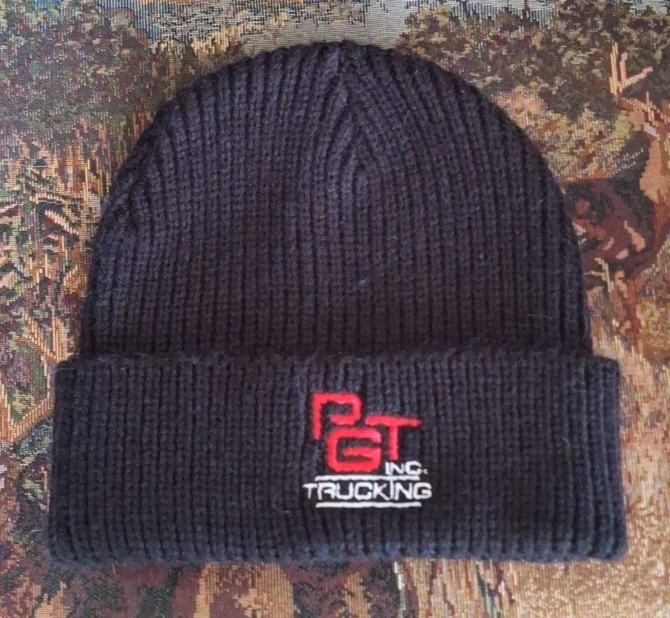 PGT Trucking Black Beanie Logo Hat Winter Toboggan