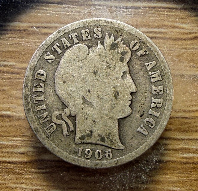 1906-P Barber Dime - Actual Silver Coin Shown - Free Shipping & Tracking INV610