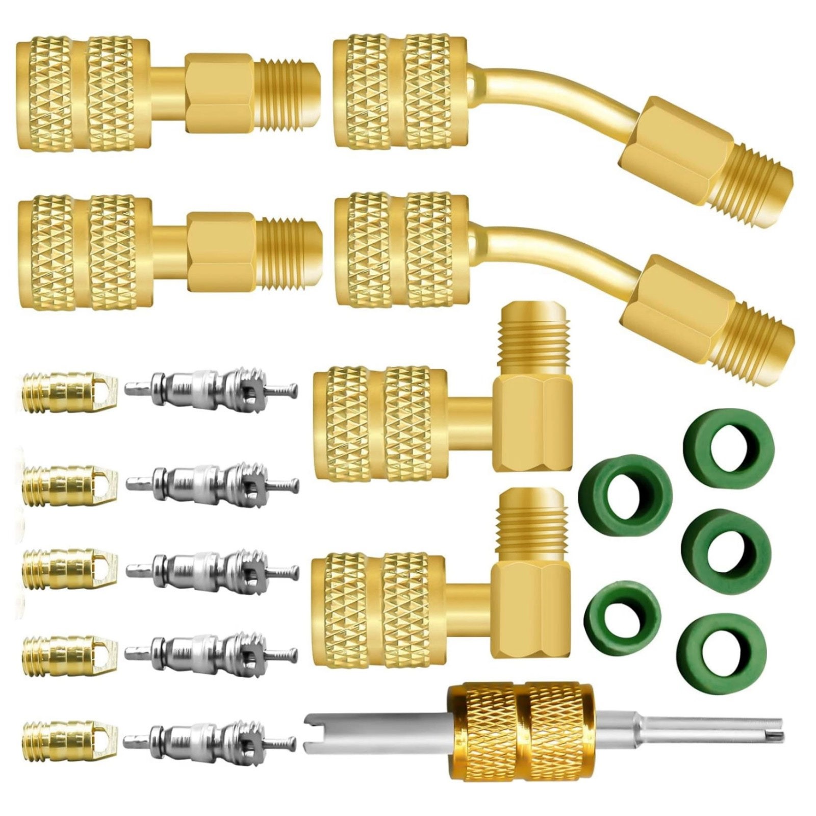 R410A Adapter Kit Mini Split Adapter 5/16 To 1/4 Coupler Brass+Rubber 100% New